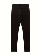 Women's apricot high-waisted skinny jeans