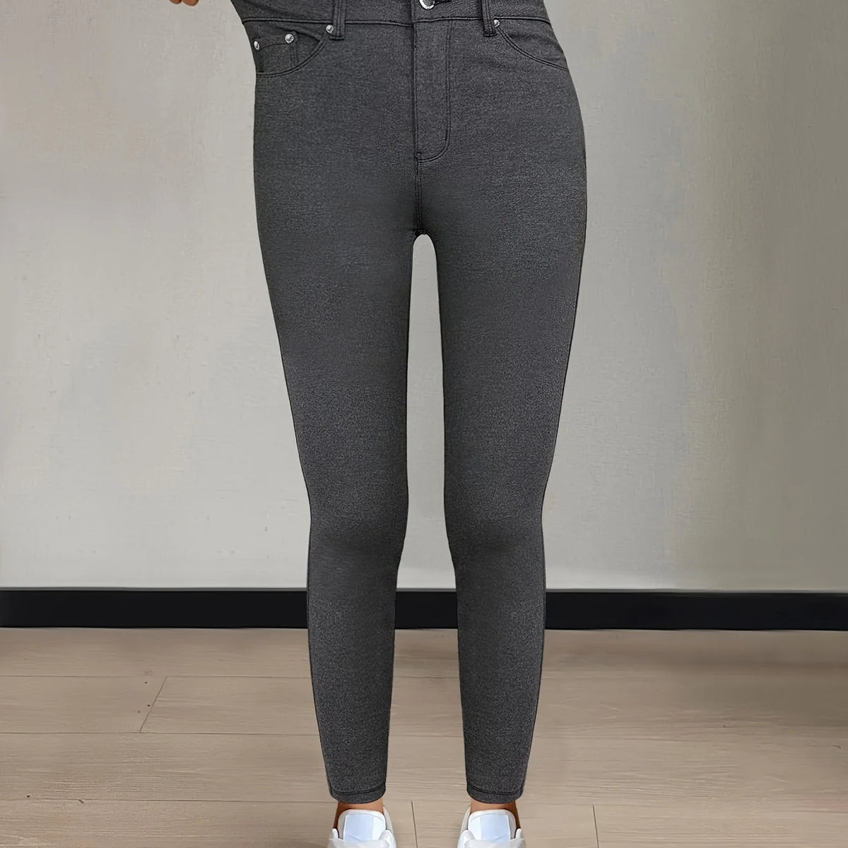 Women's light blue high-waisted skinny jeans