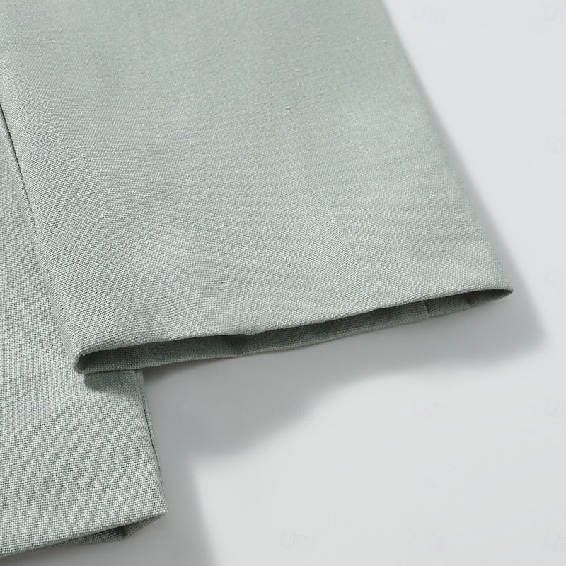 Men's green mandarin-collar jacket for chilly autumn and winter days