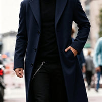 Men's Tailored Longline Coat for the Winter Season