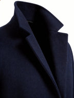 Men's navy tailored longline coat for the autumn and winter season