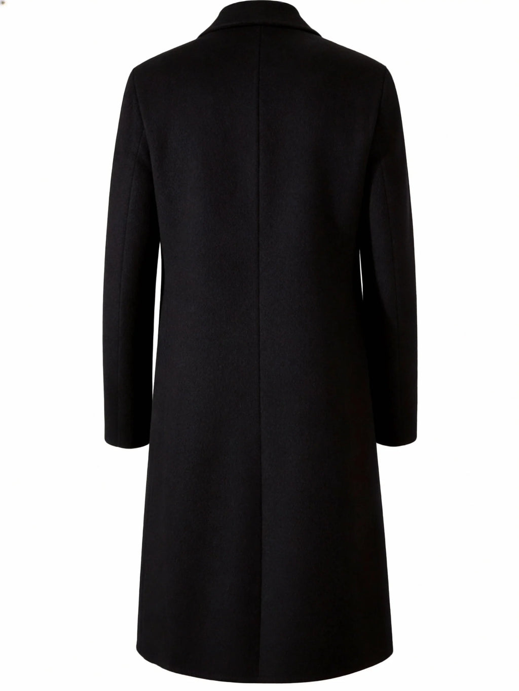 Men's black tailored longline coat for the autumn and winter season