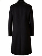 Men's black tailored longline coat for the autumn and winter season