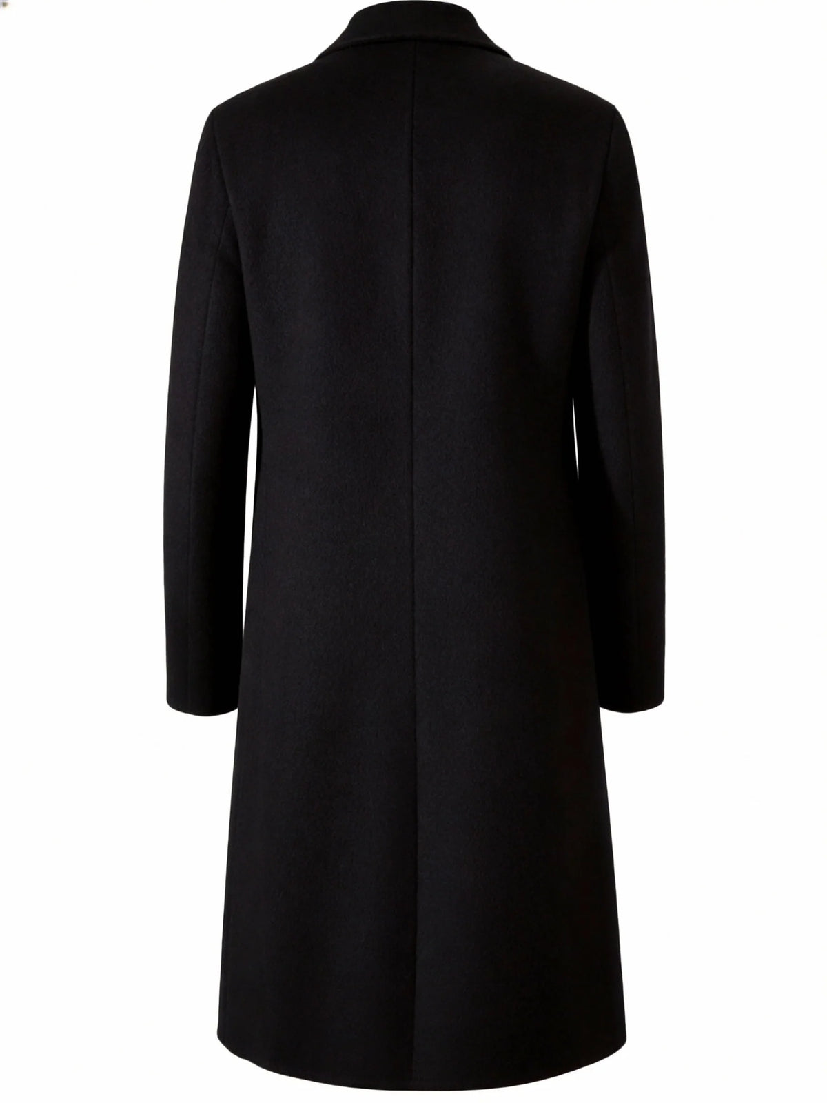 Men's black tailored longline coat for the autumn and winter season