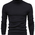 Men's black mock-neck top