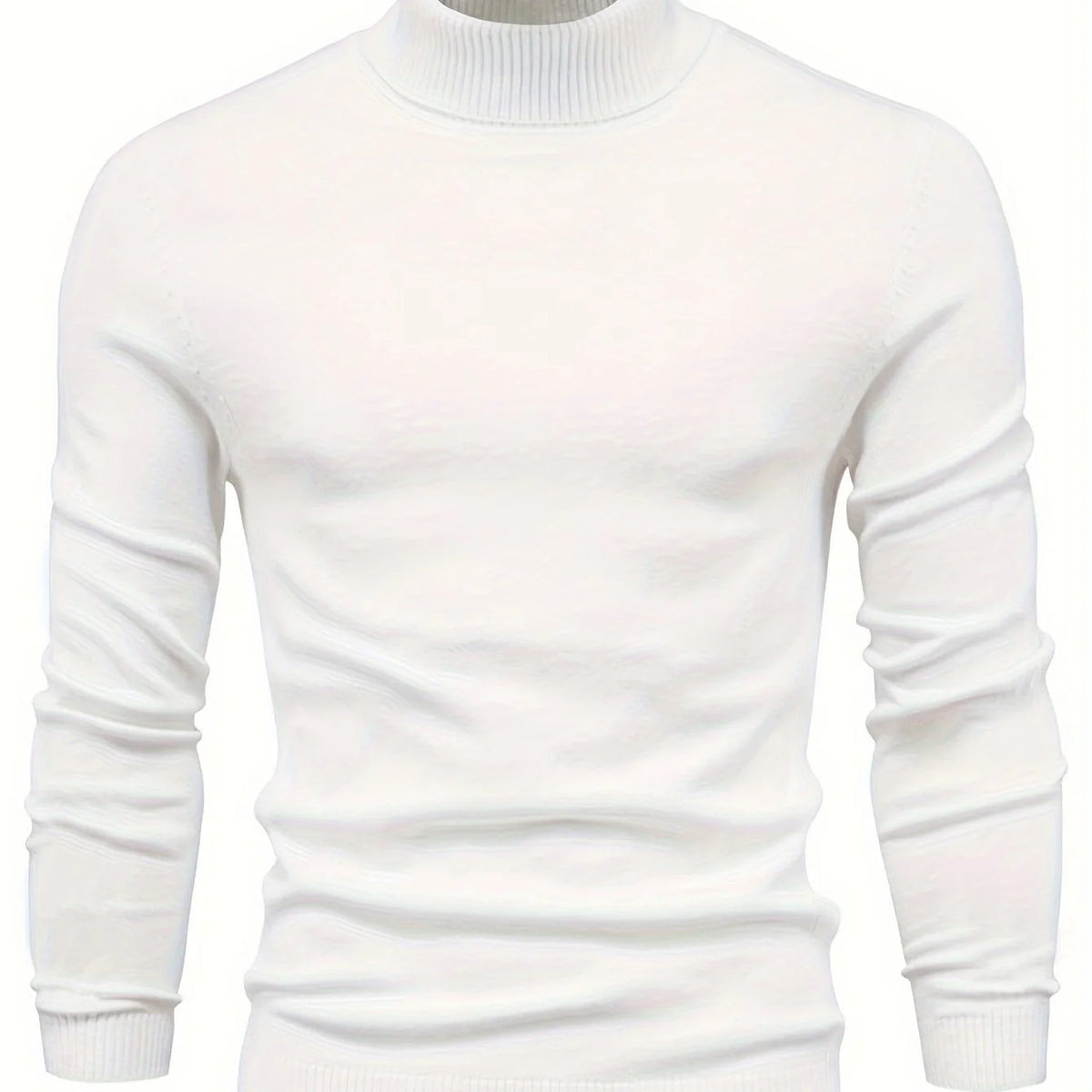 Men's peacock blue mock-neck top