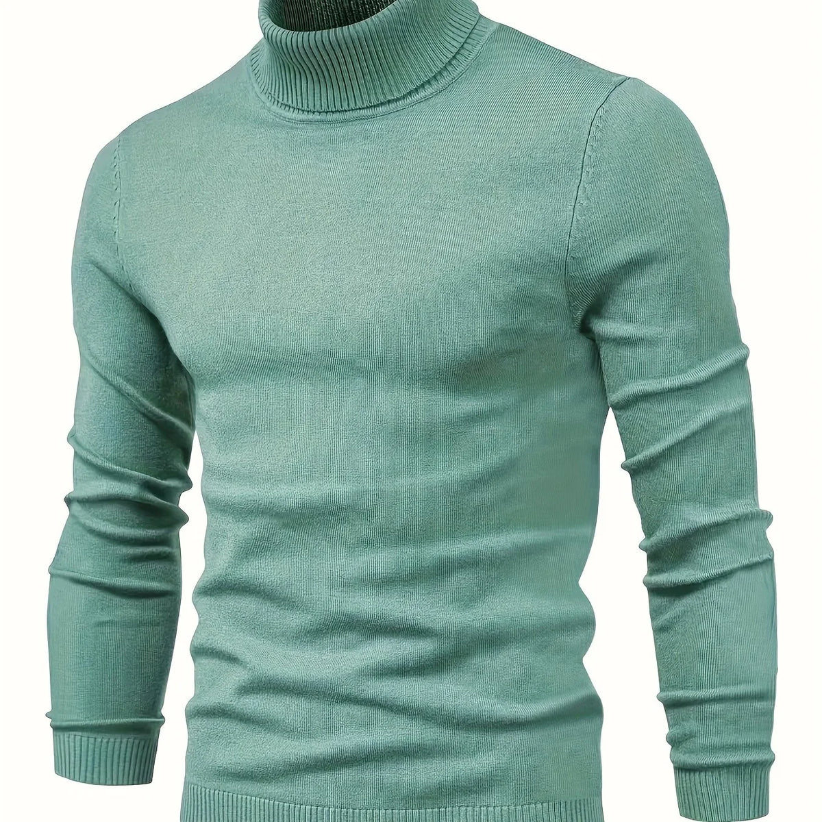 Men's black mock-neck top