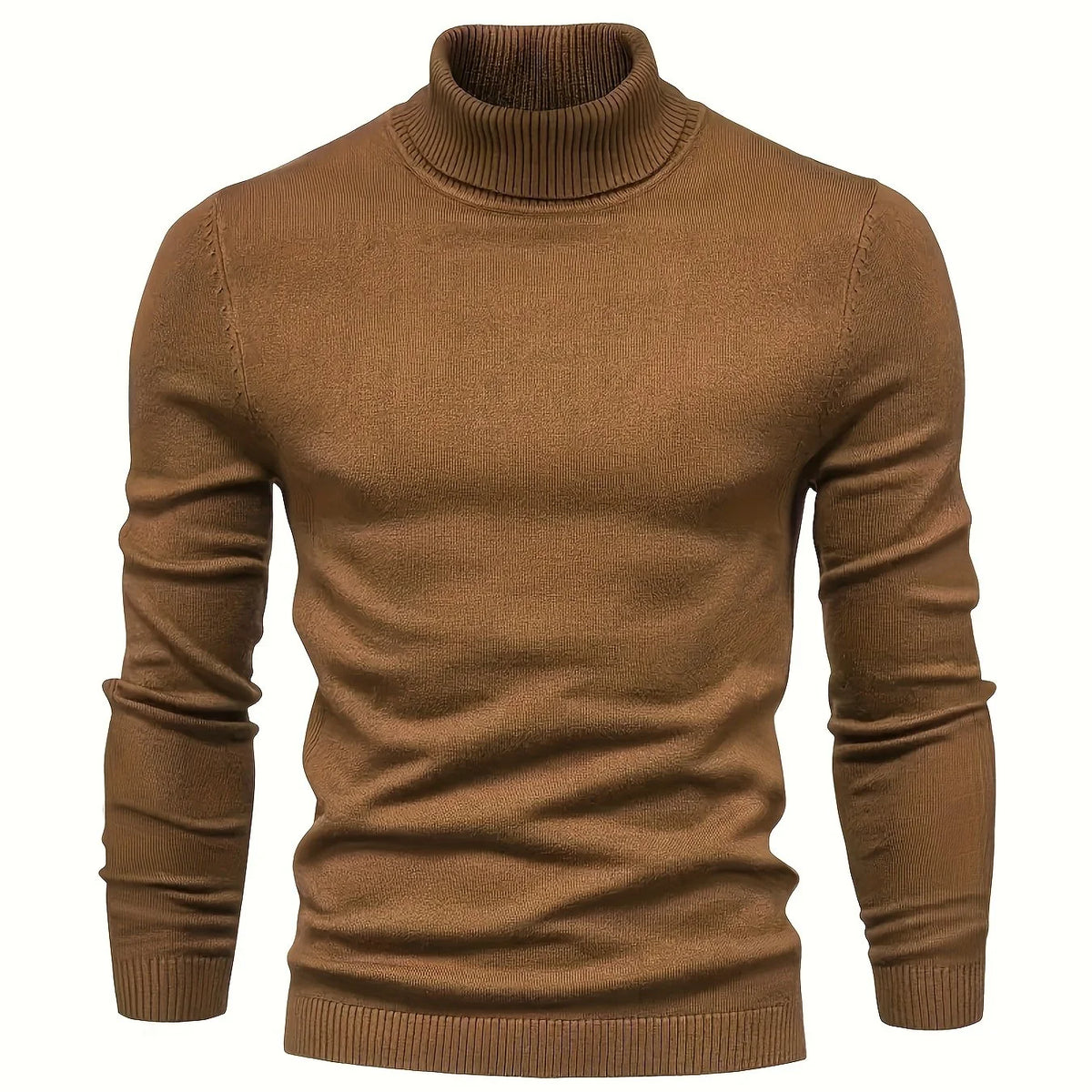 Men's sky blue mock-neck top