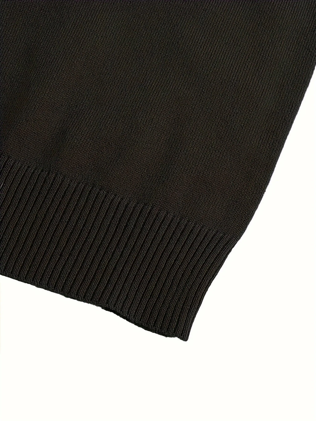 Men's dark brown mock-neck top