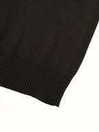 Men's dark brown mock-neck top