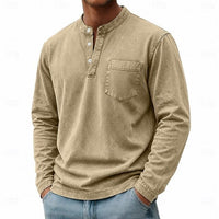 Men's Garment-Washed Shirt for Layering This Winter