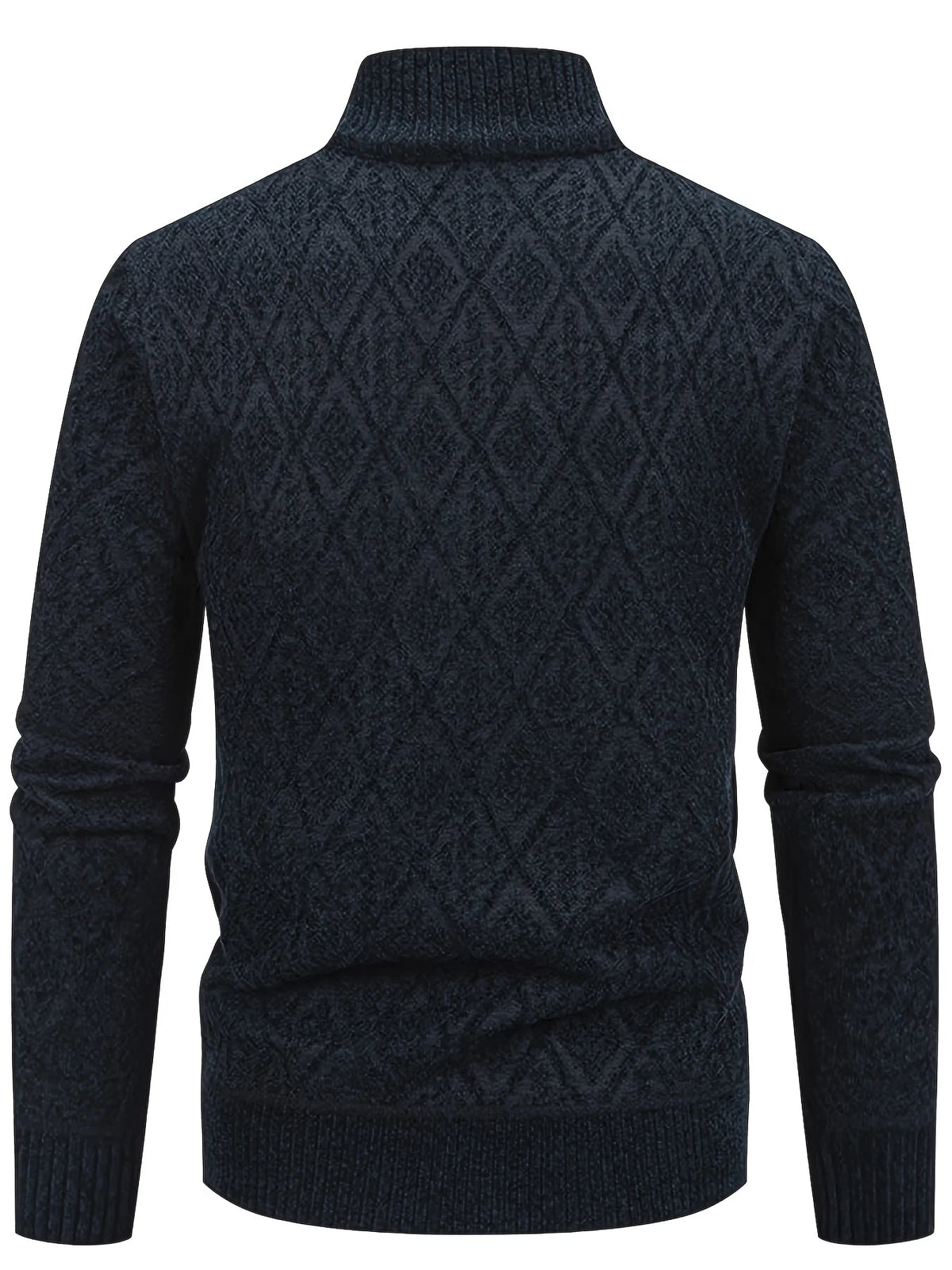 Men's grey geometric knit cardigan for autumn and winter layering