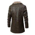 Men's black heritage fur-lined coat for cold autumn and winter days