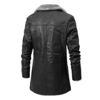 Men's black heritage fur-lined coat for cold autumn and winter days