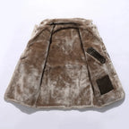 Men's black heritage fur-lined coat for cold autumn and winter days