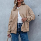 Women's khaki cropped quilted floral bomber jacket for winter wear