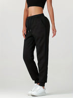 Women's navy cosy cuffed joggers for the autumn and winter season