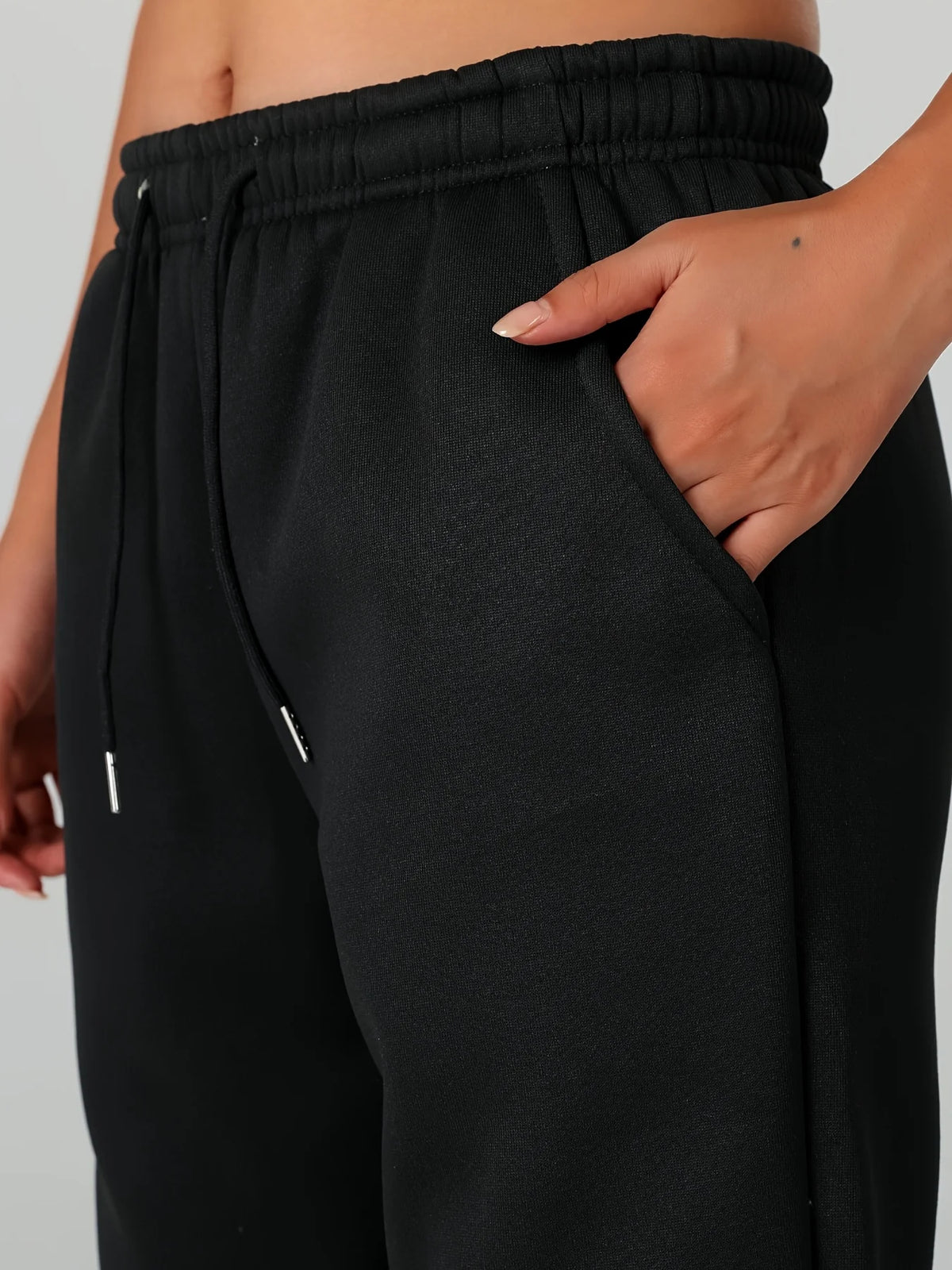 Women's navy cosy cuffed joggers for the autumn and winter season