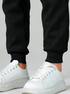 Women's dark brown cosy cuffed joggers for the autumn and winter season