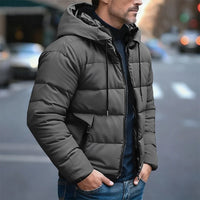 Men's Hooded Quilted Puffer Jacket for Cold Weather Wear