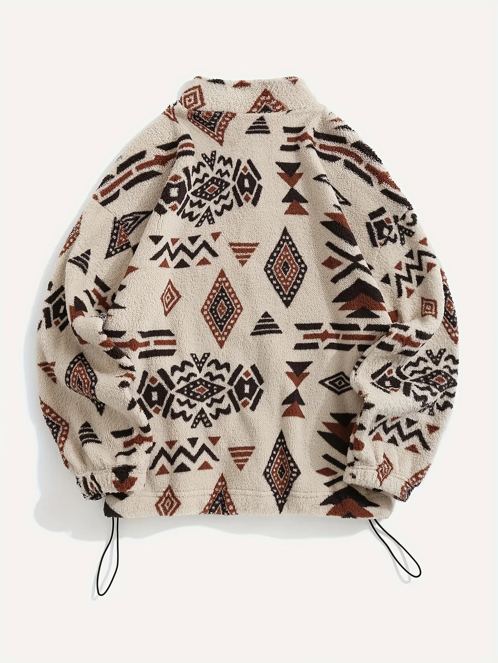 Women's rust patterned zip-up jacket