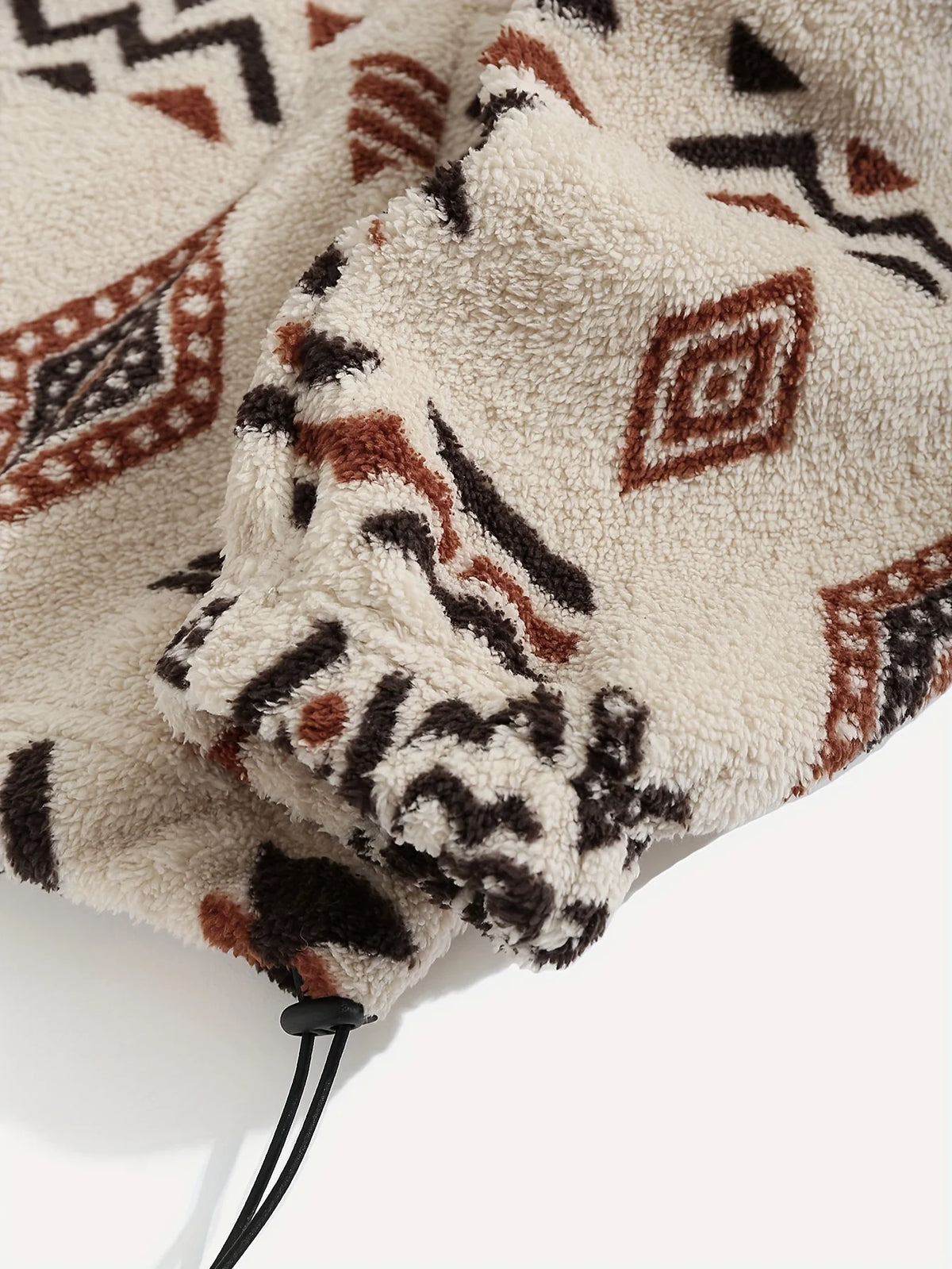 Women's rust patterned zip-up jacket