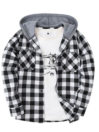 Men's Plaid Hooded Sweatshirt for Cold Winter Days