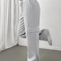 Women's light grey relaxed cargo joggers