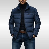 Men's Quilted Fleece Jacket for Chilly Winter Days