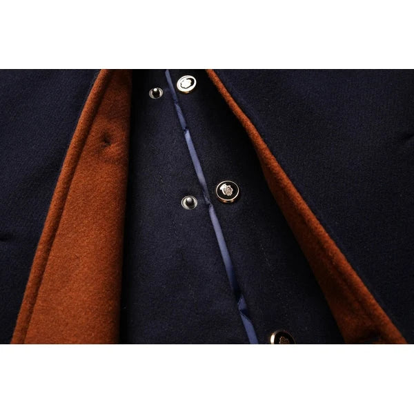 Men's grey coat with removable collar for everyday winter wear