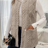 Women's Sleeveless Textured Gilet for Winter Layering
