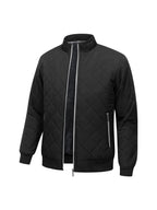 Men's black quilted bomber jacket for the colder autumn and winter months