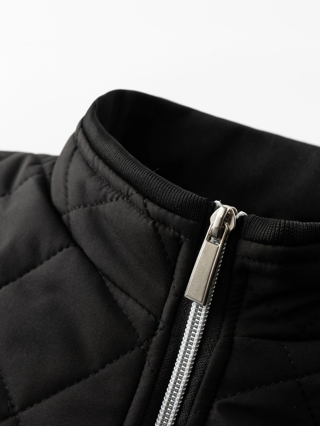 Men's grey quilted bomber jacket for the colder autumn and winter months