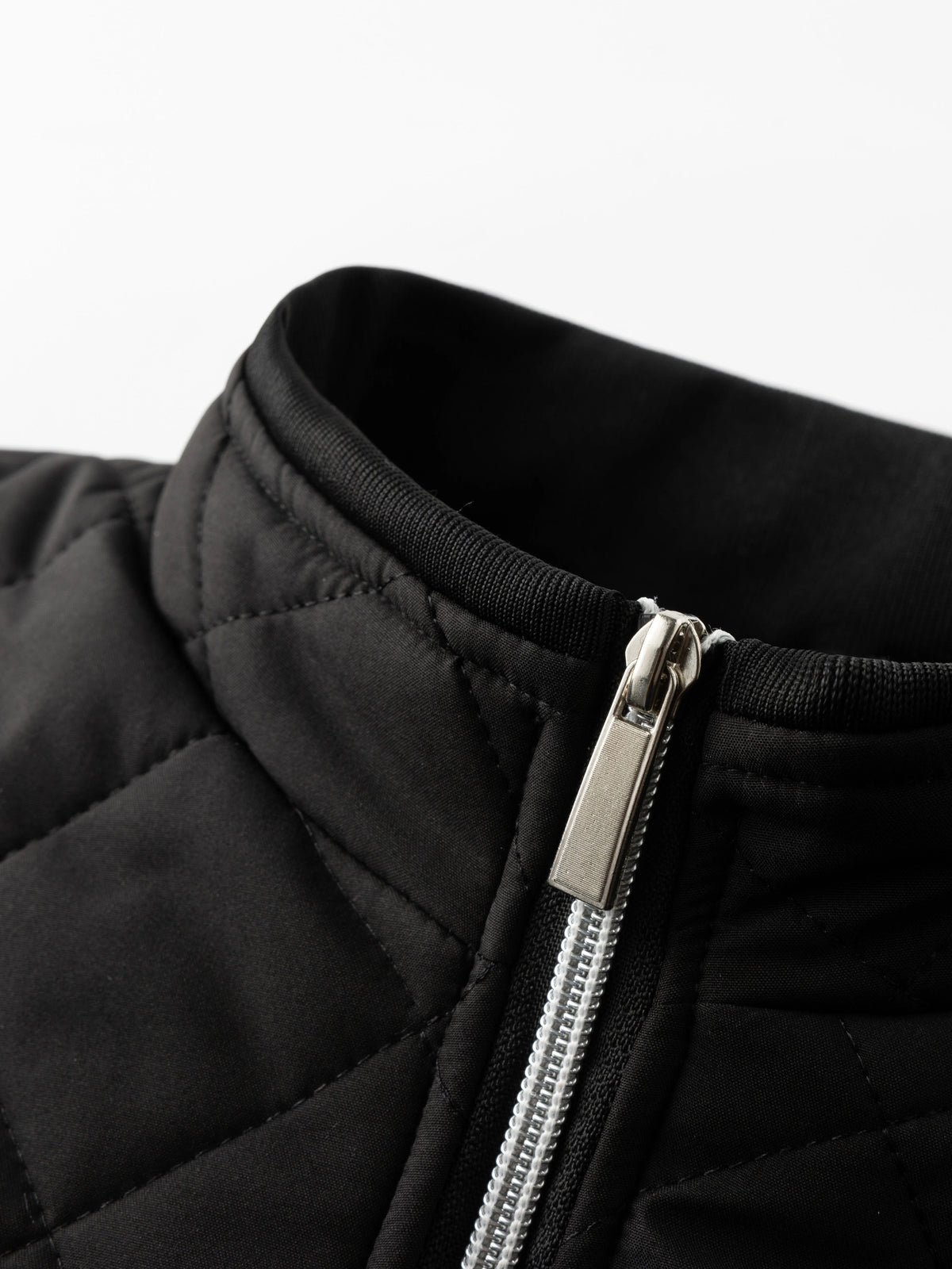 Men's grey quilted bomber jacket for the colder autumn and winter months