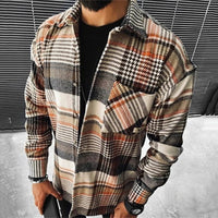 Men's Rugged Plaid Overshirt for Winter Layering