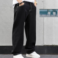 Men's Relaxed Fit Straight Trousers for Winter Wear