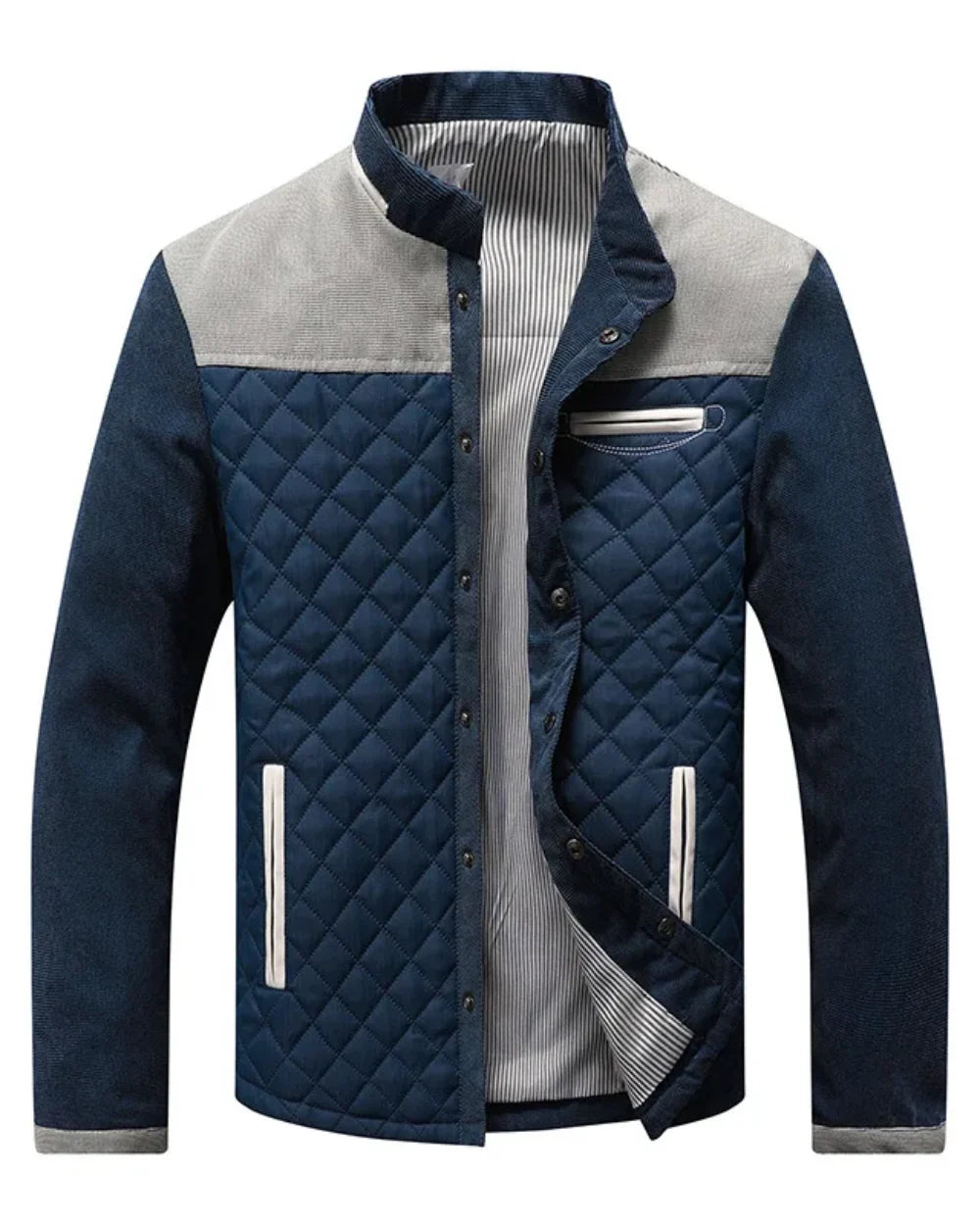 Men's grey structured everyday jacket for autumn and winter wear