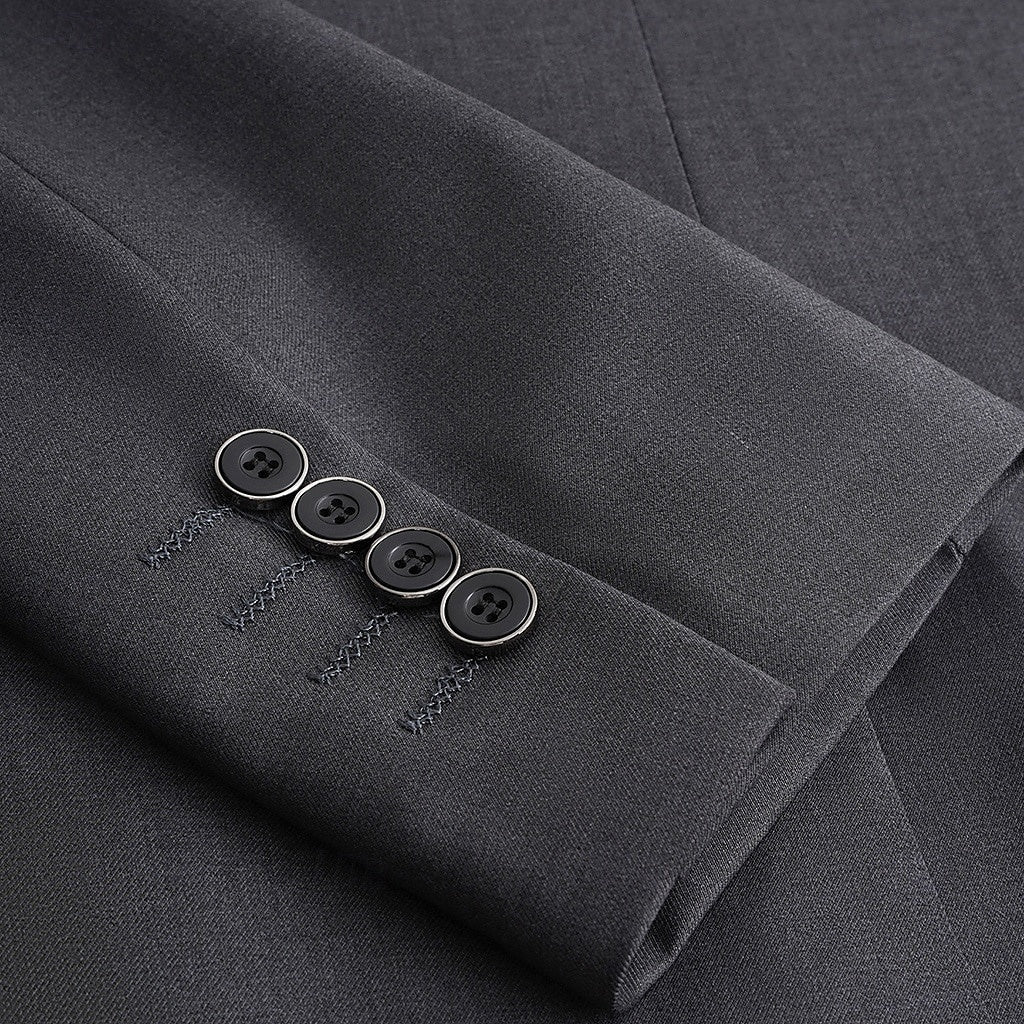 Men's light grey casual single-breasted jacket for autumn and winter