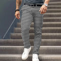 Women's black tailored houndstooth trousers