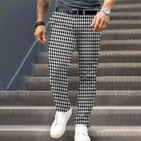 Women's Tailored Houndstooth Trousers for Winter Wear