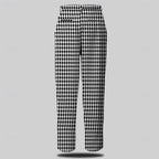 Women's black tailored houndstooth trousers