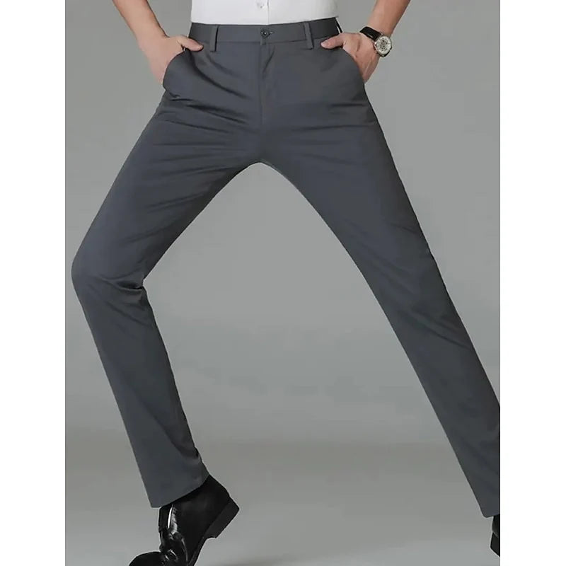 Men's black tailored comfort trousers for autumn and winter layering