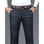 Men's black tailored comfort trousers for autumn and winter layering