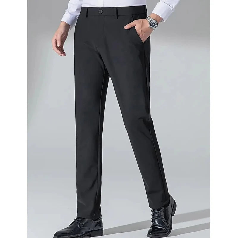 Men's black tailored comfort trousers for autumn and winter layering