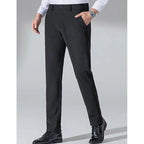 Men's black tailored comfort trousers for autumn and winter layering