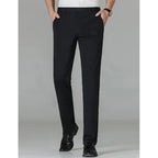 Men's grey tailored comfort trousers for autumn and winter layering