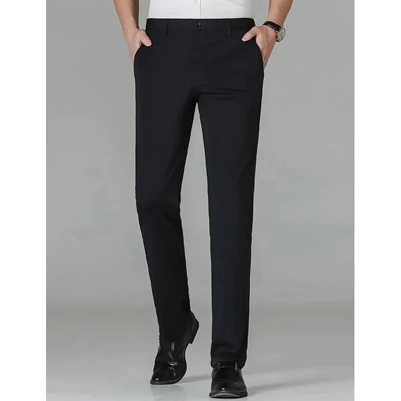 Men's grey tailored comfort trousers for autumn and winter layering