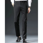 Men's grey tailored comfort trousers for autumn and winter layering