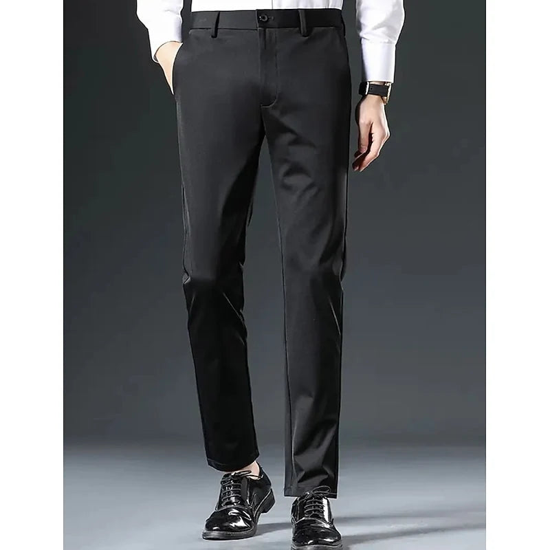Men's grey tailored comfort trousers for autumn and winter layering