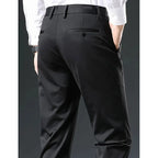 Men's dark blue tailored comfort trousers for autumn and winter layering